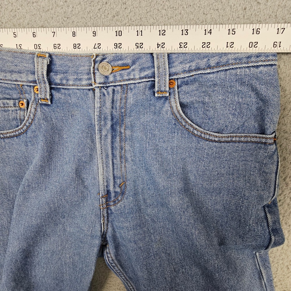Levi's 505 Regular Fit Jeans Mens 33x30 Blue Light Wash Straight Leg Denim - Picture 7 of 10